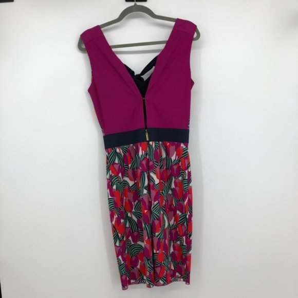 Tory Burch Tulip Augustina Pink Red Sleeveless Tie Back Dress - Picture 14 of 16